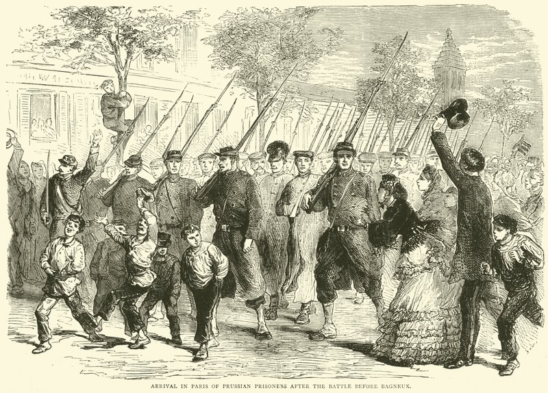 Arrival in Paris of Prussian Prisoners After the Battle Before Bagneux, October 1870 by English School