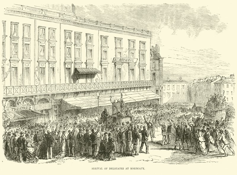 Arrival of Delegates at Bordeaux, December 1870 by English School