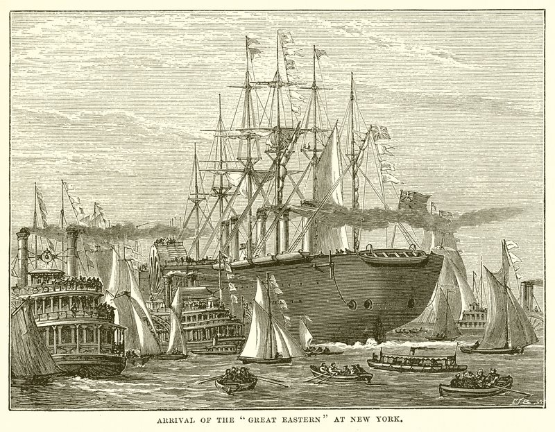 Arrival of the Great Eastern at New York by English School