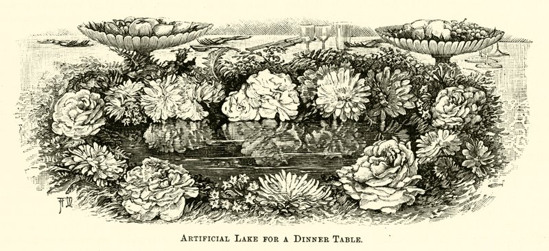 Artificial Lake for a Dinner Table by English School