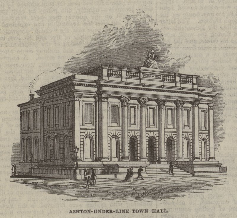 Ashton-under-Line Town Hall by English School