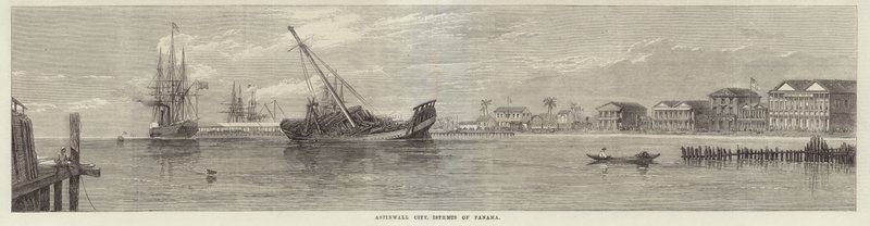 Aspinwall City in the Isthmus of Panama by English School
