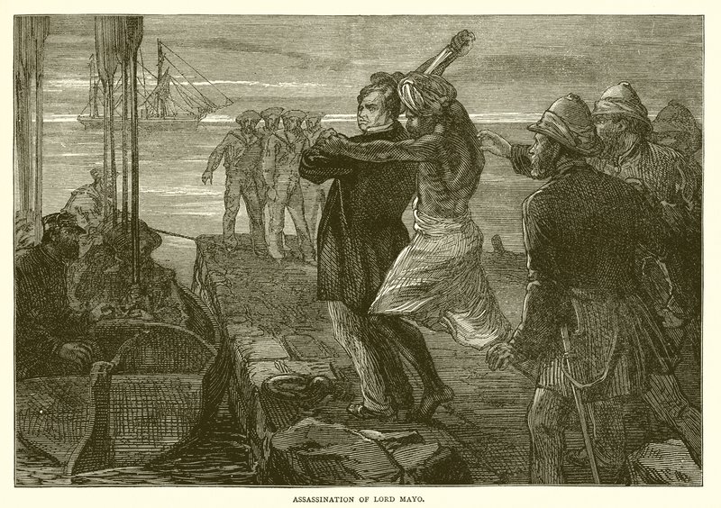 Assassination of Lord Mayo (1872) by English School