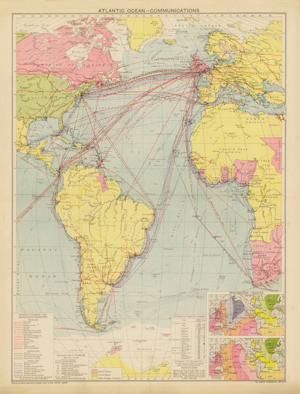 Atlantic Ocean, Communications by English School