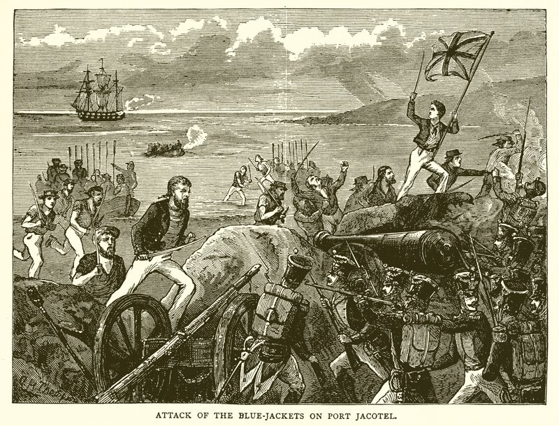 Attack of the Blue Jackets on Port Jacotel by English School