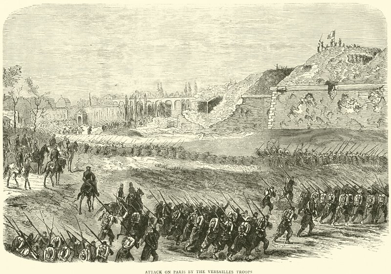 Attack on Paris by the Versailles Troops, March 1871 by English School
