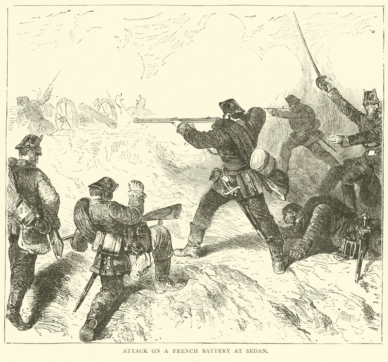 Attack on a French Battery at Sedan, September 1870 by English School