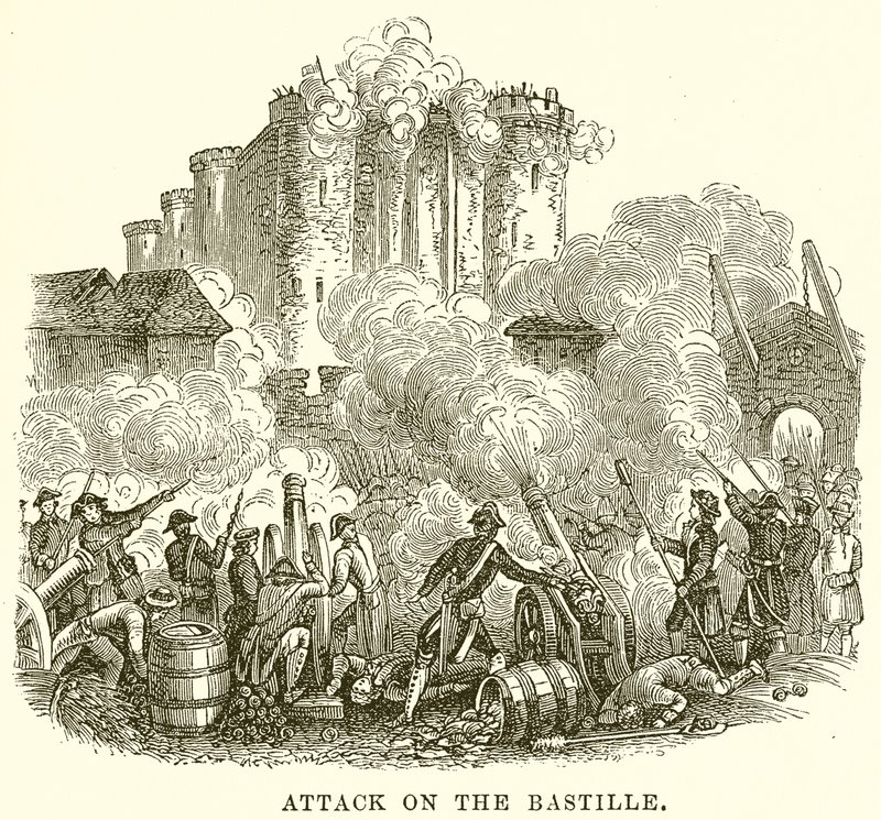 Attack on the Bastille by English School