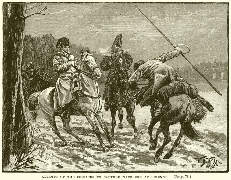 Attempt of the Cossacks to Capture Napoleon at Brienne by English School