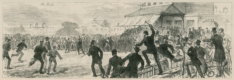 Australian Cricketers at Kennington Oval: The finish by English School