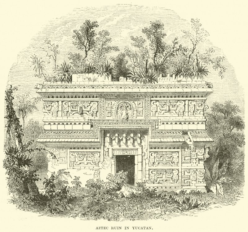 Aztec Ruin in Yucatan by English School