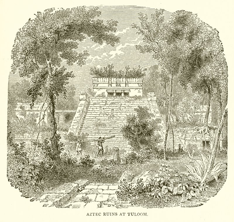 Aztec Ruins at Tuloom by English School