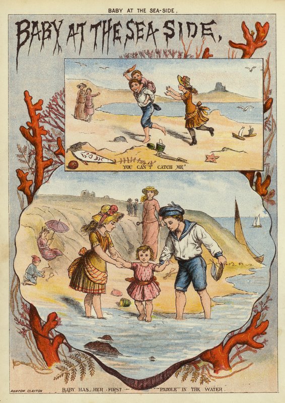 Baby at the seaside by English School