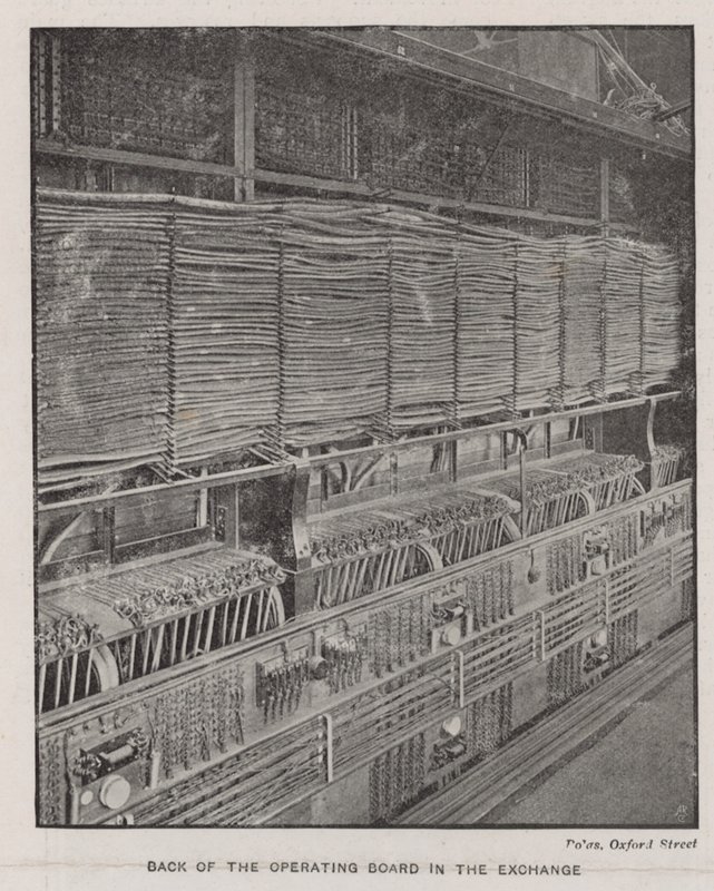 Back of the Operating Board in the Exchange of the National Telephone Company by English School