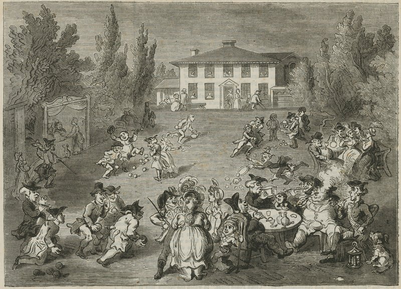Bagnigge Wells House and Tea Gardens by English School