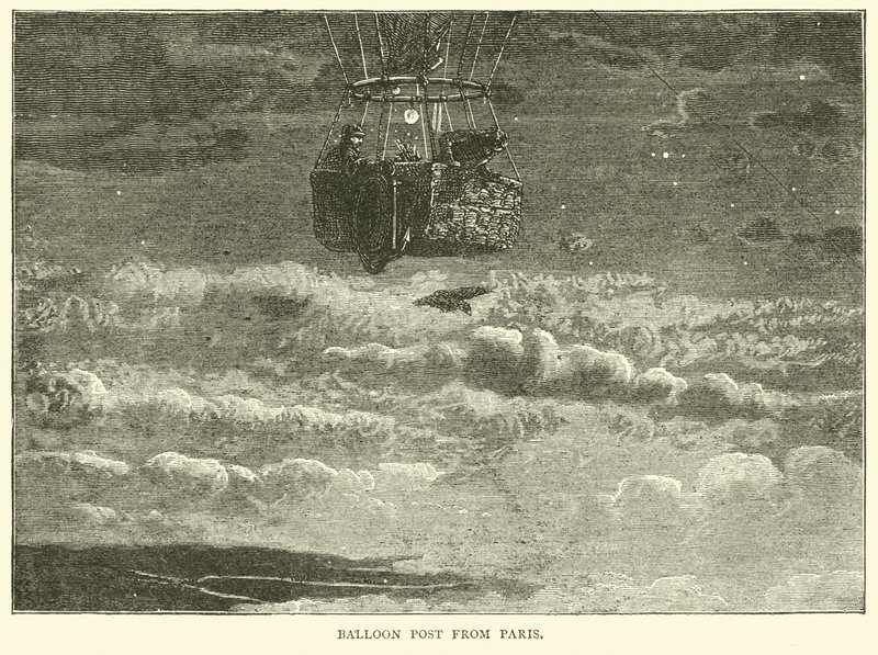 Balloon Post from Paris, October 1870 by English School