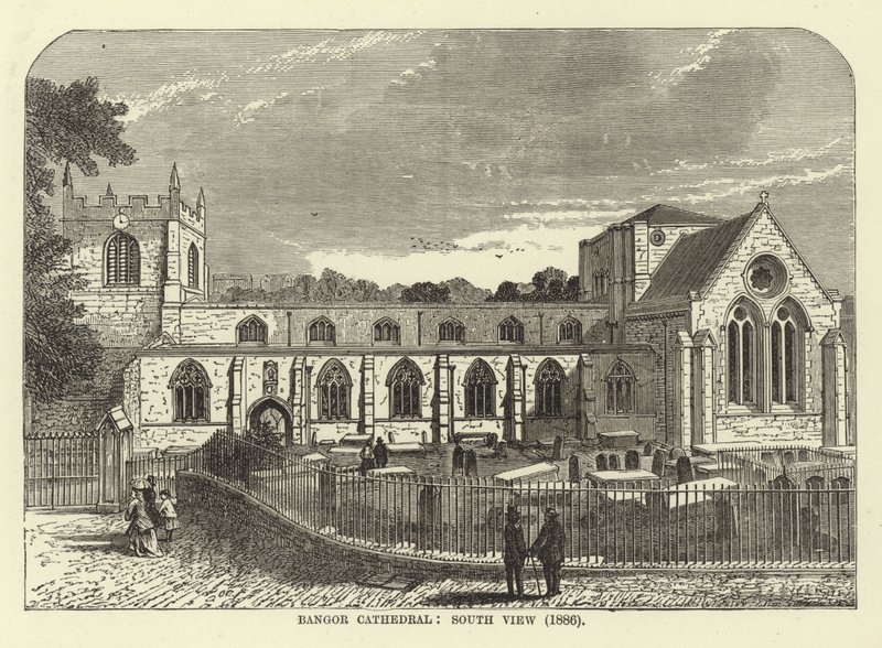 Bangor Cathedral, South View (1886) by English School