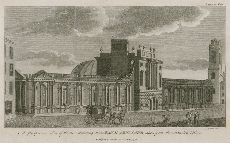 Bank of England, West Wing added by Sir Robert Taylor, 1783 by English School