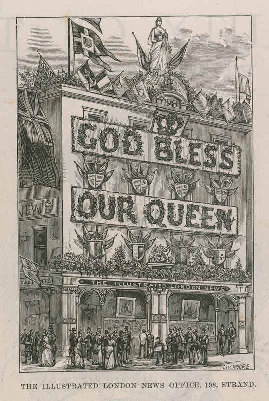 Banner Adorning the Illustrated London News Offices by English School