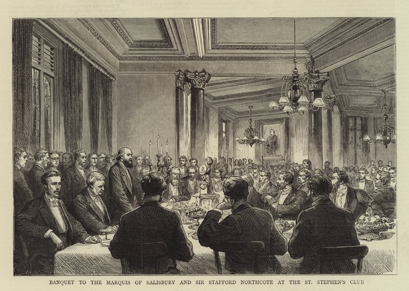 Banquet to the Marquis of Salisbury and Sir Stafford Northcote at the St Stephen