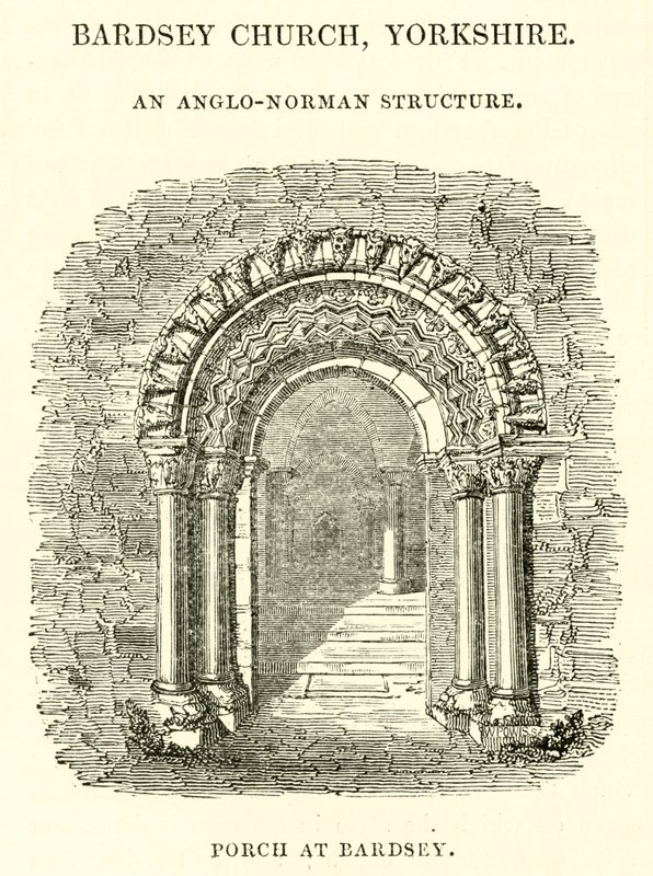 Bardsey Church, Yorkshire, an Anglo-Norman Structure, Porch at Bardsey by English School