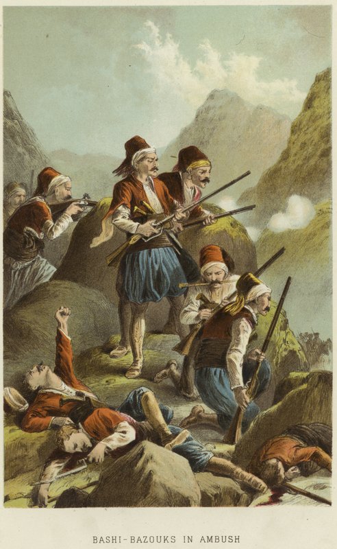 Bashi-Bazouks in Ambush by English School