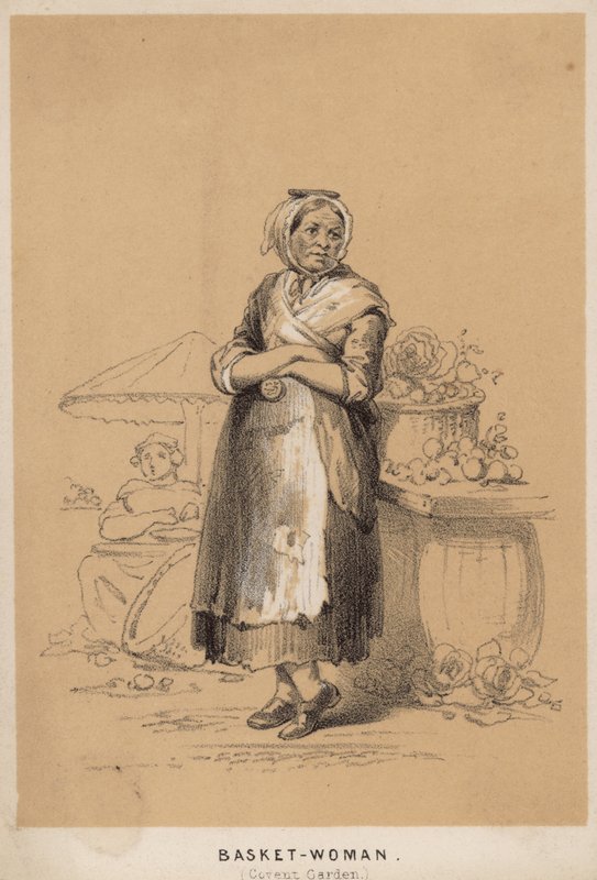 Basket woman of Covent Garden by English School