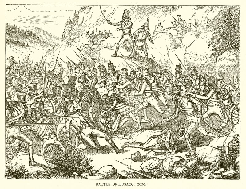 Battle of Busaco, 1810 by English School