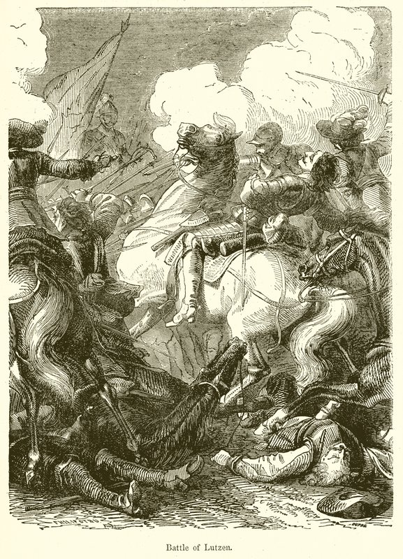 Battle of Lutzen by English School