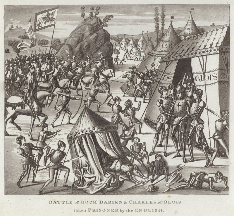 Battle of Roch Darien & Charles of Blois Taken Prisoner by the English by English School