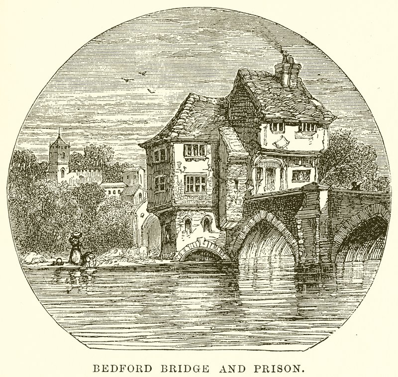 Bedford Bridge and Prison by English School