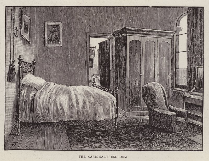 Bedroom of Henry Edward Manning, English Catholic cardinal and Archbishop of Westminster by English School
