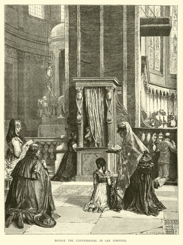Before the Confessional in San Lorenzo by English School