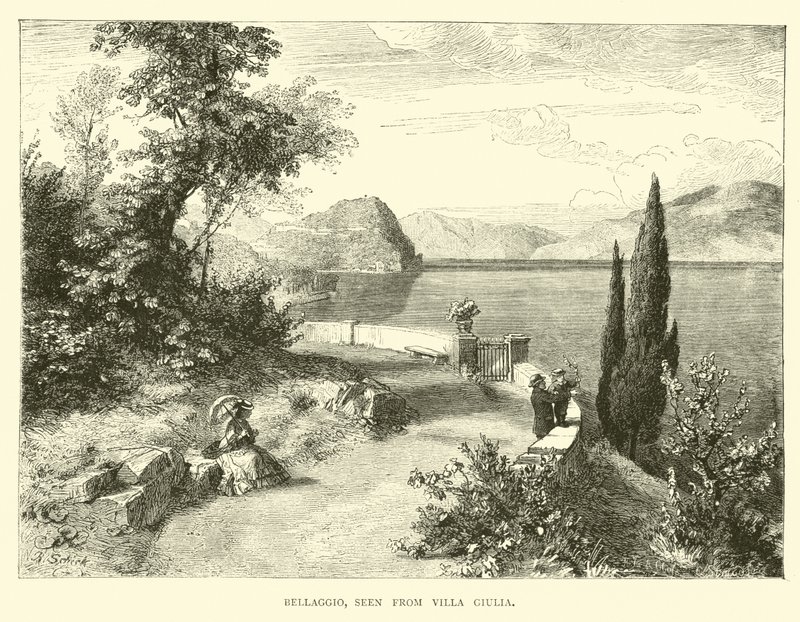 Bellaggio, Seen from Villa Giulia by English School