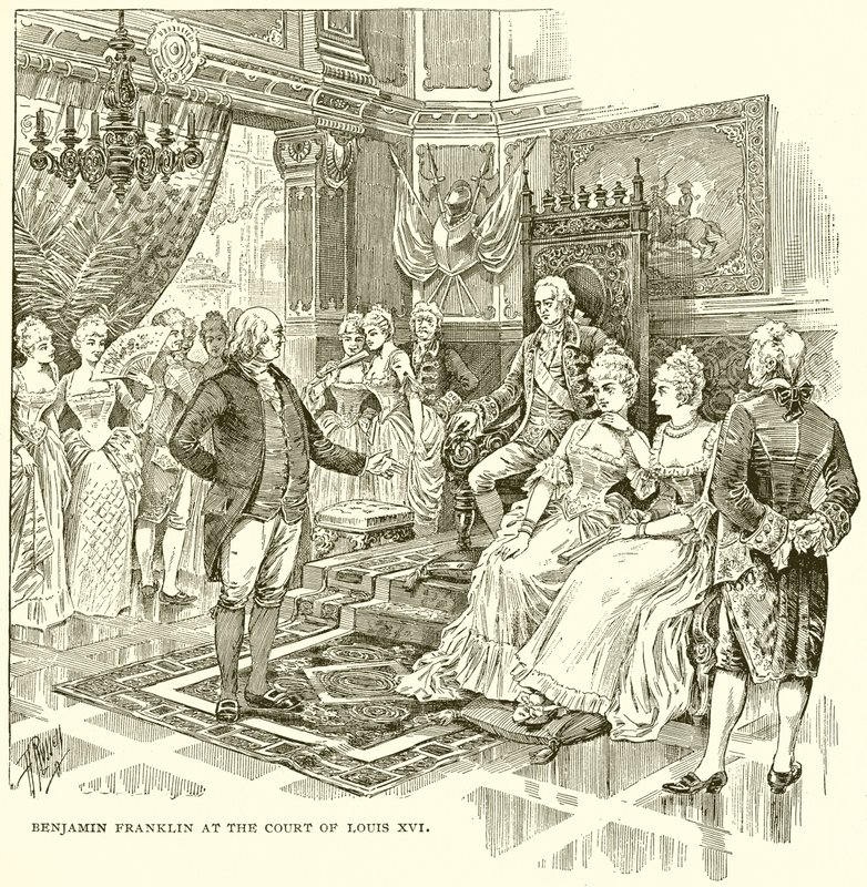 Benjamin Franklin at the Court of Louis XVI by English School