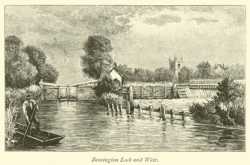 Bensington Lock and Weir by English School