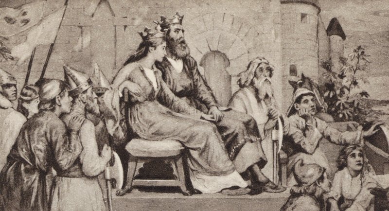 Bertha, wife of Aethelbert, King of Kent by English School