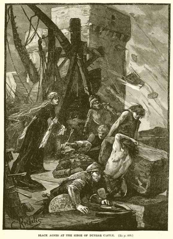 Black Agnes at the Siege of Dunbar Castle by English School