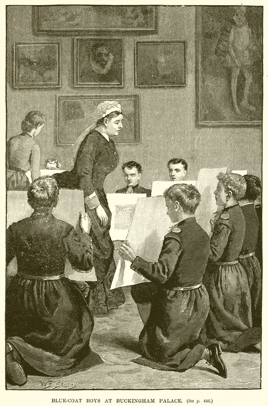 Blue-Coat Boys at Buckingham Palace by English School