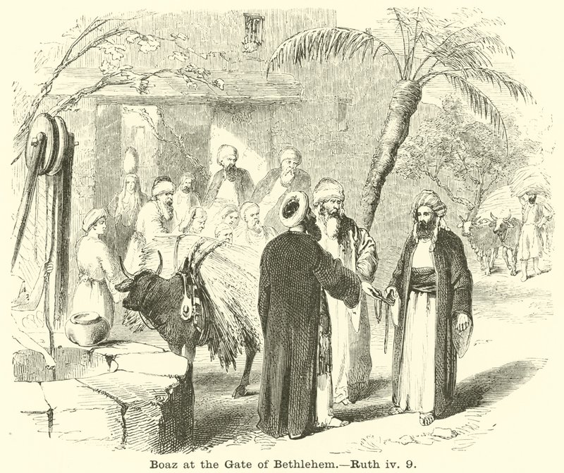 Boaz at the Gate of Bethlehem by English School