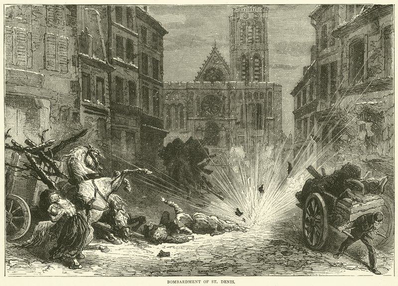 Bombardment of St Denis by English School