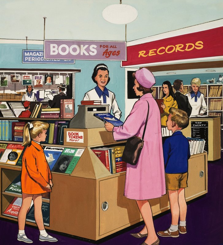 Book Shop Saleswoman by English School
