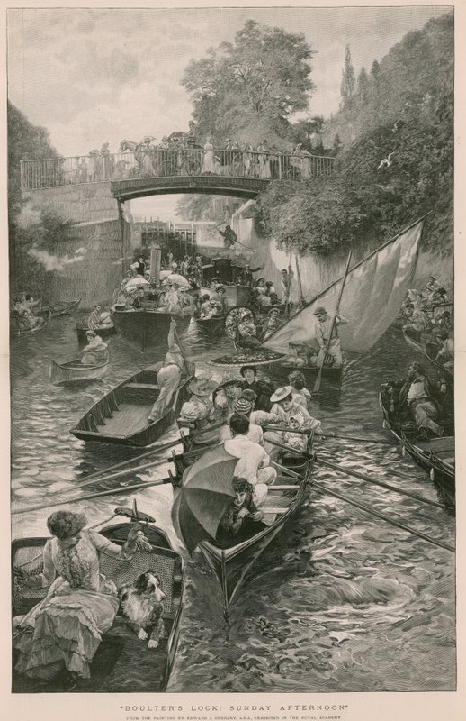 Boulters Lock: Sunday Afternoon by English School