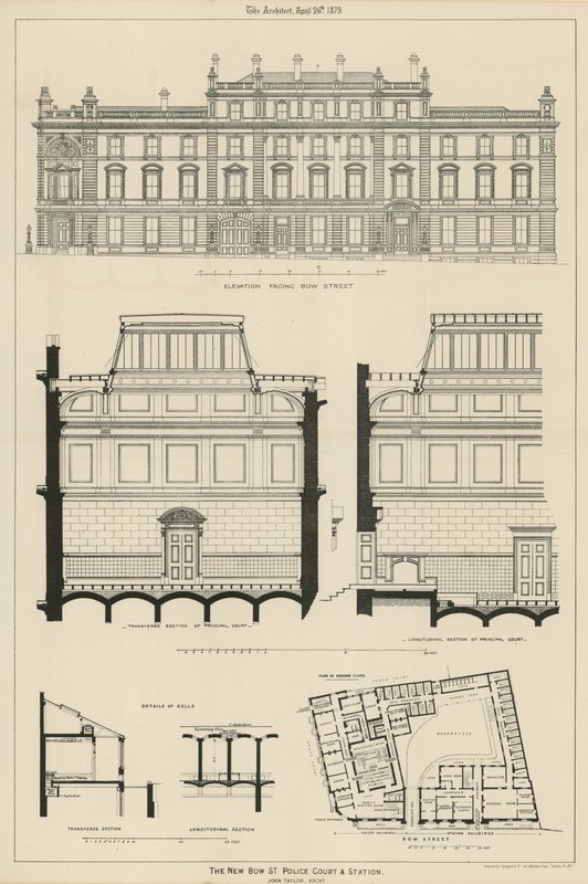 Bow Street Police Court and Station by English School