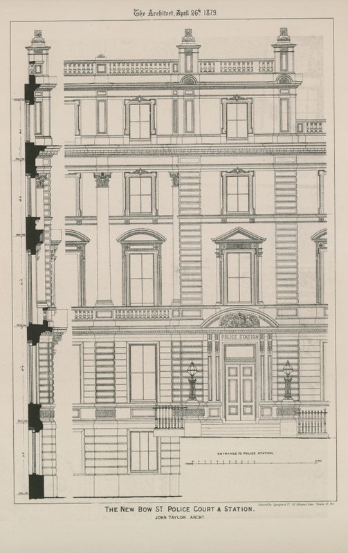 Bow Street Police Court and Station by English School