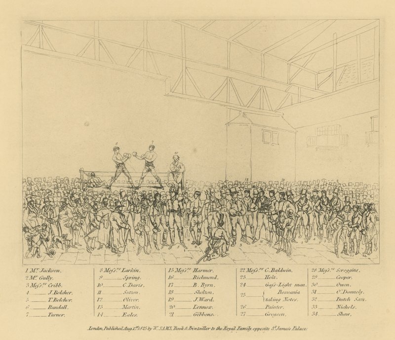 Boxing Match Between Randall and Turner by English School