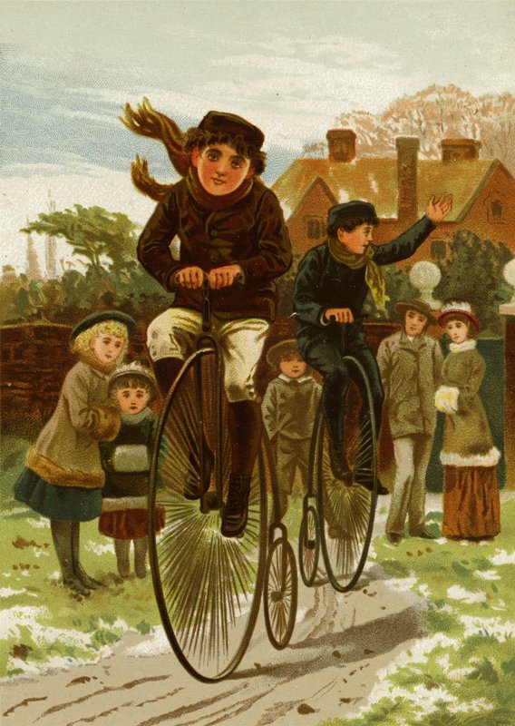 Boys on bicycles by English School