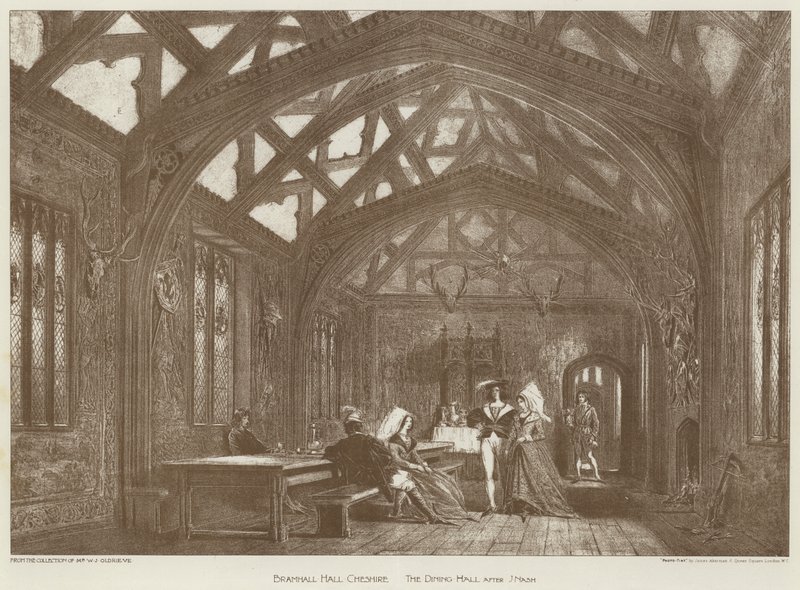 Bramhall Hall, Cheshire, The Dining Hall by English School