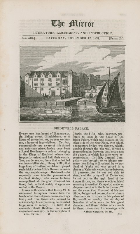 Bridewell Palace by English School