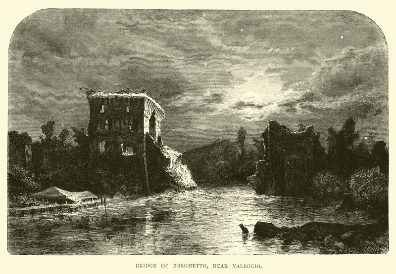 Bridge of Borghetto, near Valeggio by English School